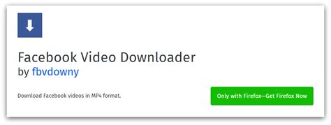 firefox facebook video downloader